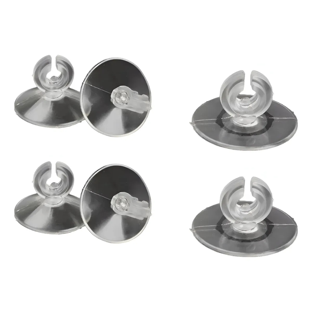 Ventosas Aquário Mangueiras Ar Difusor Co2 Com Clip 6 Unid  Para Aquarios Plantados Fixar Ventosa Fixação Mangueira
