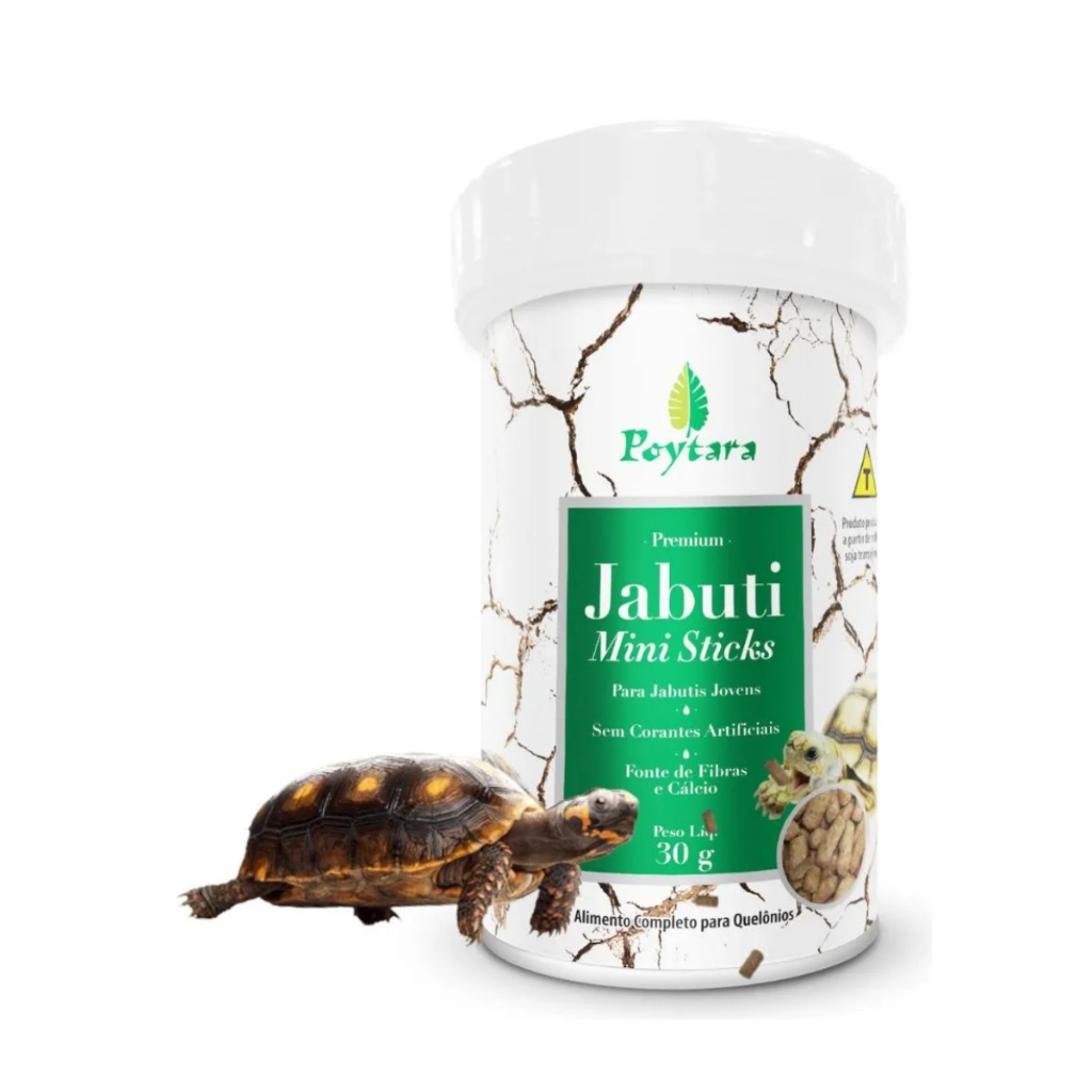 Ração Poytara Jabuti Mini Stick 30g Para Filhotes