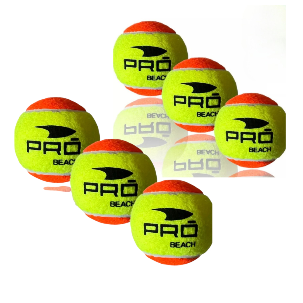 Kit 6 Bolas Beach Tennis Alta Qualidade