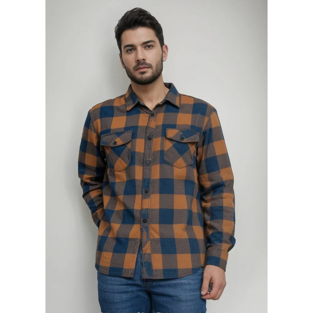 Camisa Xadrez Masculina Flanelada Com Bolsos Manga Longa Pronta Entrega Festa Junina São João moda caipira