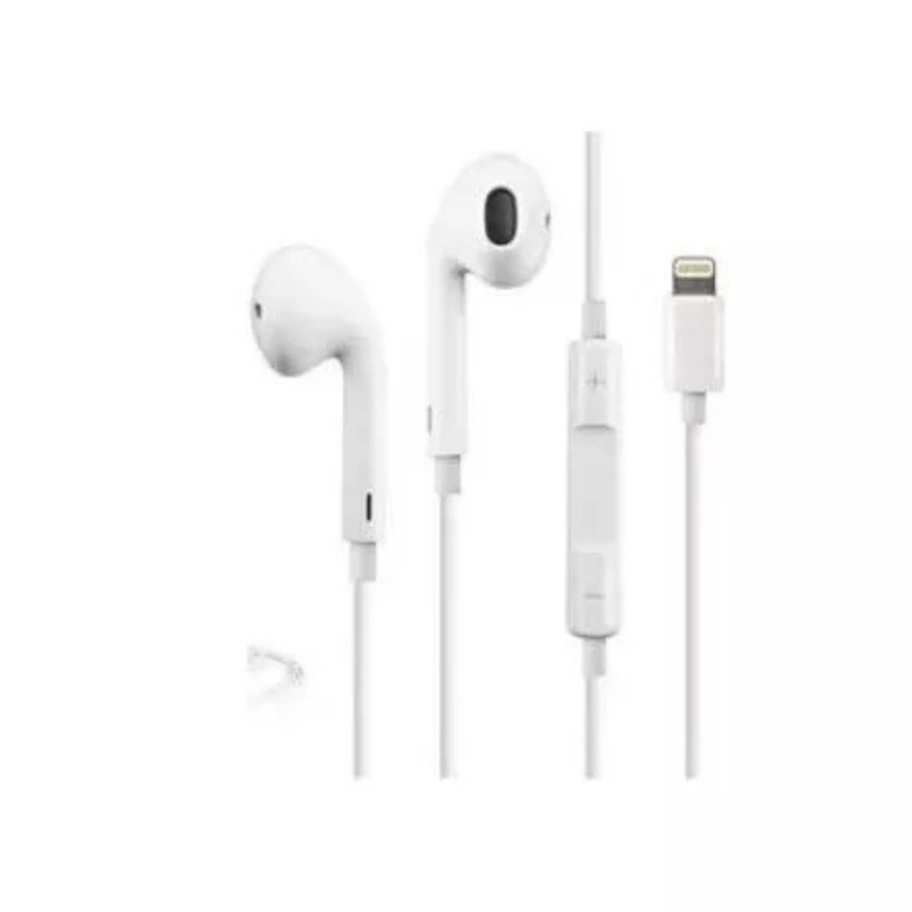 Kit 2 Fone Ouvido Com Fio Compatível Com iPhone 7 8 Xr 11 12 13 14 Celular Barato Simples