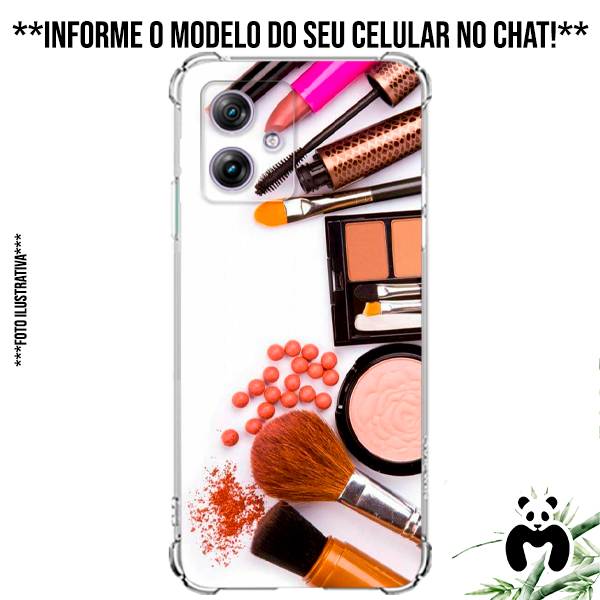Capa Case Personalizada Celular Profissão Salão de Beleza MakeUp Maquiagem Maquiadora Make