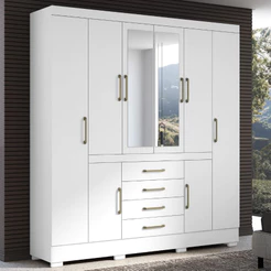 Guarda-Roupa Casal 8 Portas 4 Gavetas Napoli Aramóveis