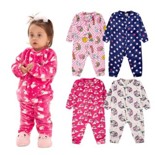 Kit Sortido 2 Macacões Fleece para Meninas