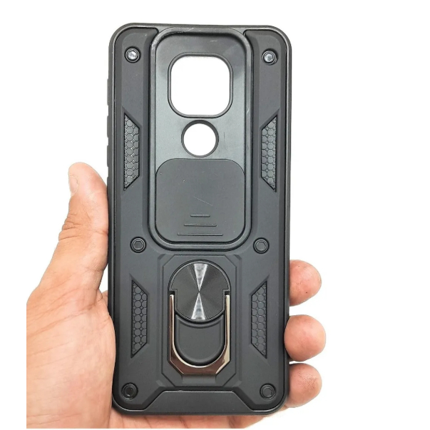 Capa Anti Impacto E Emborrachado Com Anel Para Moto G9 Play