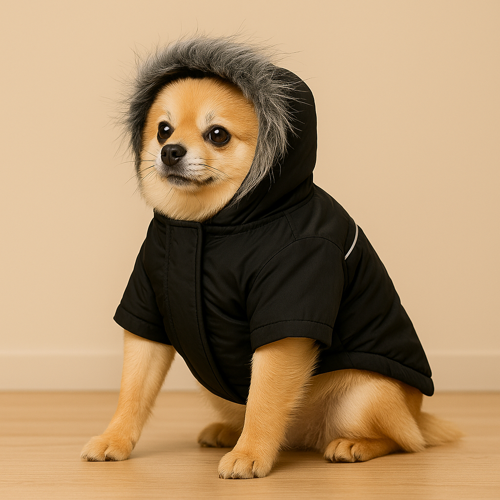 Roupa Casaco Pet Premium Com Capuz Para Cães E Gatos Pequenos Frio Inverno