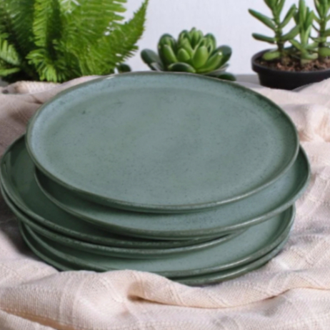 Kit 6 Pratos Raso Moderno 100% Porcelana 27 cm