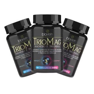 Kit 3 Triomag 60 cps cada -  550mg Magnésio e Treonina - Bioklein em Oferta na Shopee