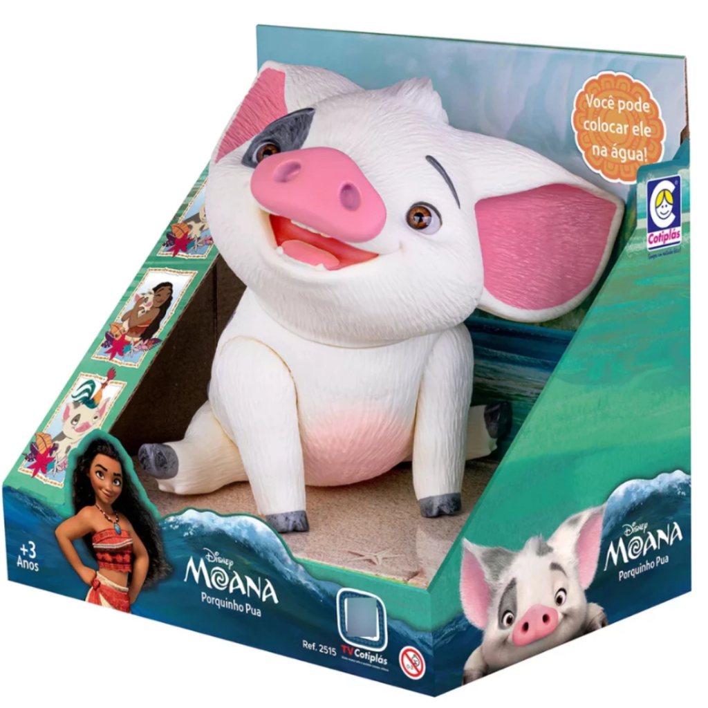 Brinquedo Articulado Porquinho Puá Moana Disney Cotiplás