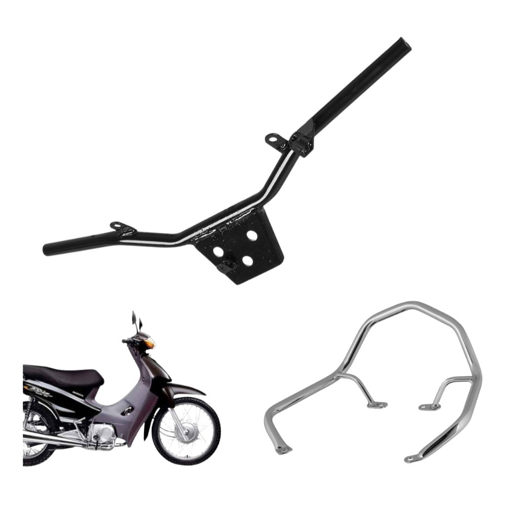 Guidão Guidon e Alça Traseira Alcinha Garupa Moto Biz 100 1998 1999 2000 2001 2002 2003 2004 2005