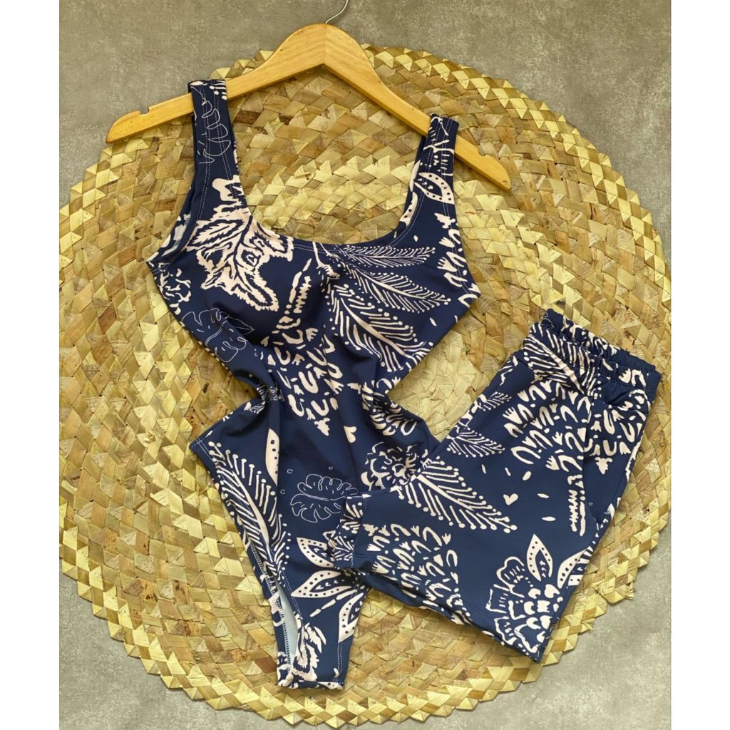 conjunto bory maio com short boddy piscina praia festa moda luck tendencia banho suplex malha conjunto maio e short