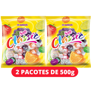 Kit 2 Balas Infância Soft Classic Vidro Sortidas 500g Colorida em Oferta na Shopee