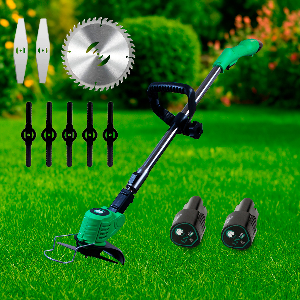 Aparador Roçadeira Cortador De Grama Elétrico Bivolt 110v/220v  Com 2 Baterias Oferta Espe...