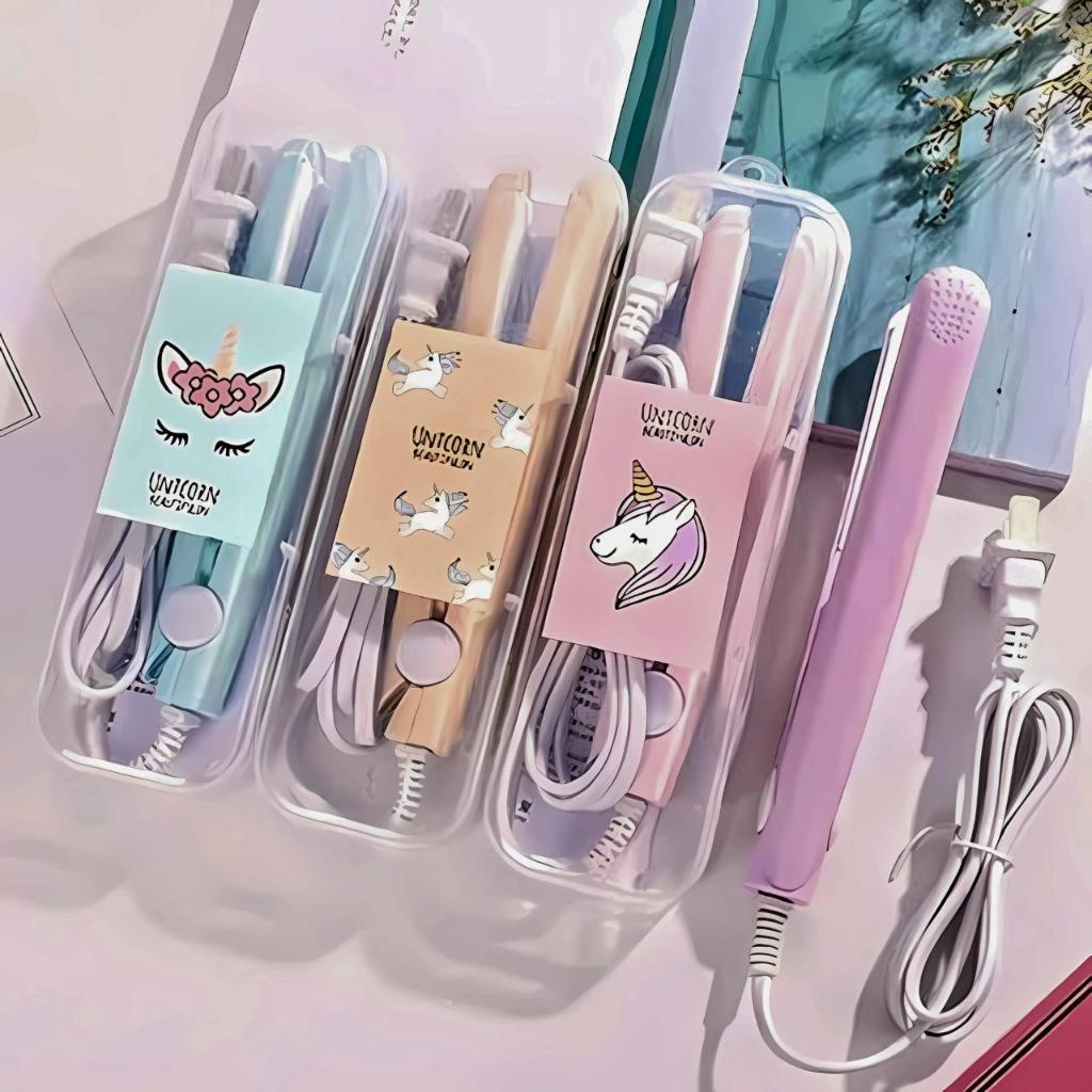 Mini Chapinha Portatil de Bolsa Prancha com Estojo Bivolt Profissional Cabelos Lisos