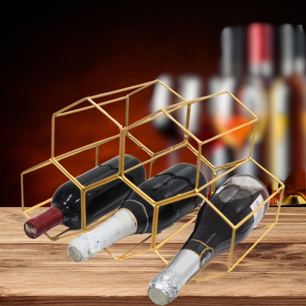Adega Suporte de Vinho Colmeia Aramado Empilhável Decoração Porta Garrafas Decorativo em Oferta na Shopee