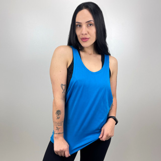 Regata Feminina Turquesa em Algodão Cavada Lisa Básica Sem Estampa Varias Cores Super Confortável em Oferta na Shopee