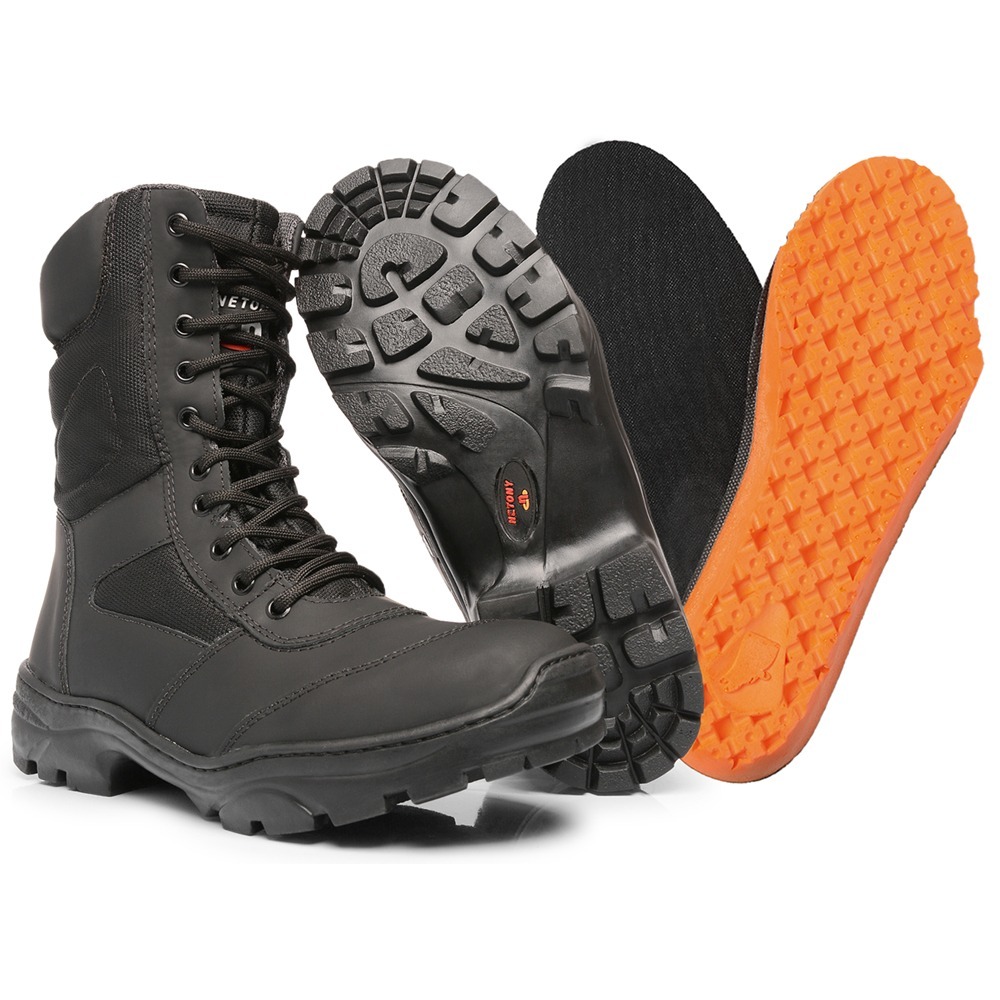 Bota Coturno Cano Médio De Couro Legítimo 3032 Oferta Relâmpago