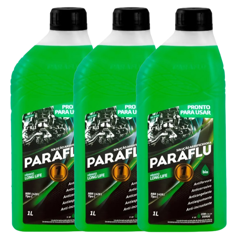 Aditivo Radiador Paraflu 3 Litros Hibrido VERDE Long Life Pronto para uso 103016 em Oferta na Shopee