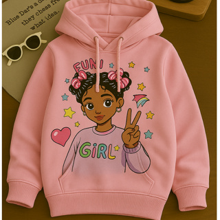 Moletom Para Menina Infantil Girl Fun Algodão Flanelado e Quente em Oferta na Shopee