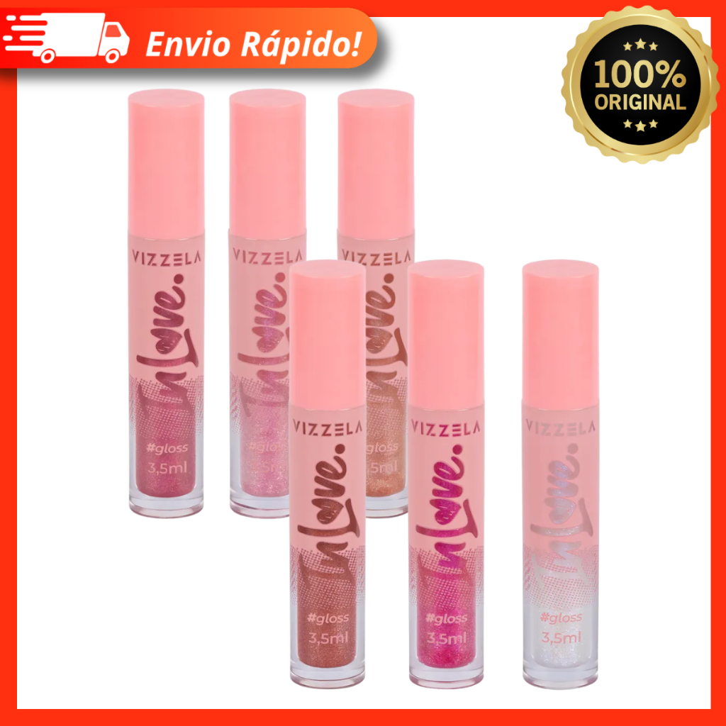 Gloss In Love Vegano Ultra Brilho e Fácil Aplicação 3,5ml - Vizzela 100% Original