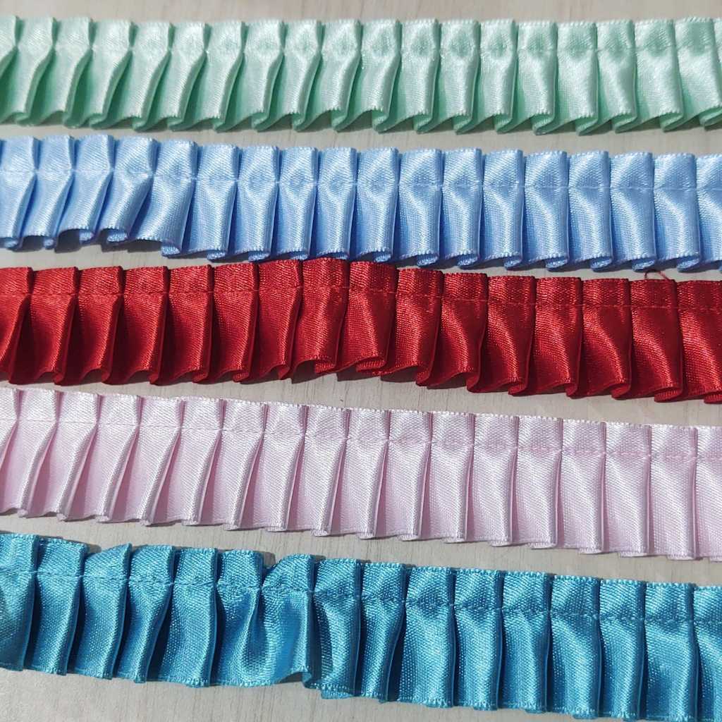 Fita Cetim Drapeada 25mm Para Personalizado De Luxo (3 Metros)