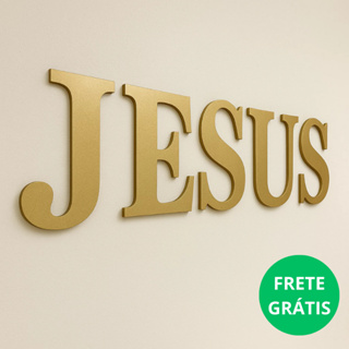 Letreiro Parede Jesus Quadro Decorativo Sala Religioso em Oferta na Shopee