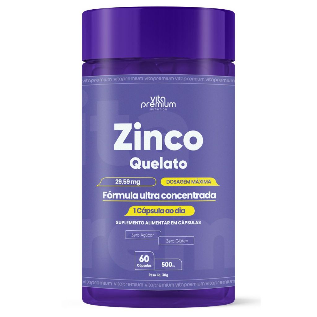 Zinco Fórmula Quelato Ultra Concentrada 60cps - Vita Premium