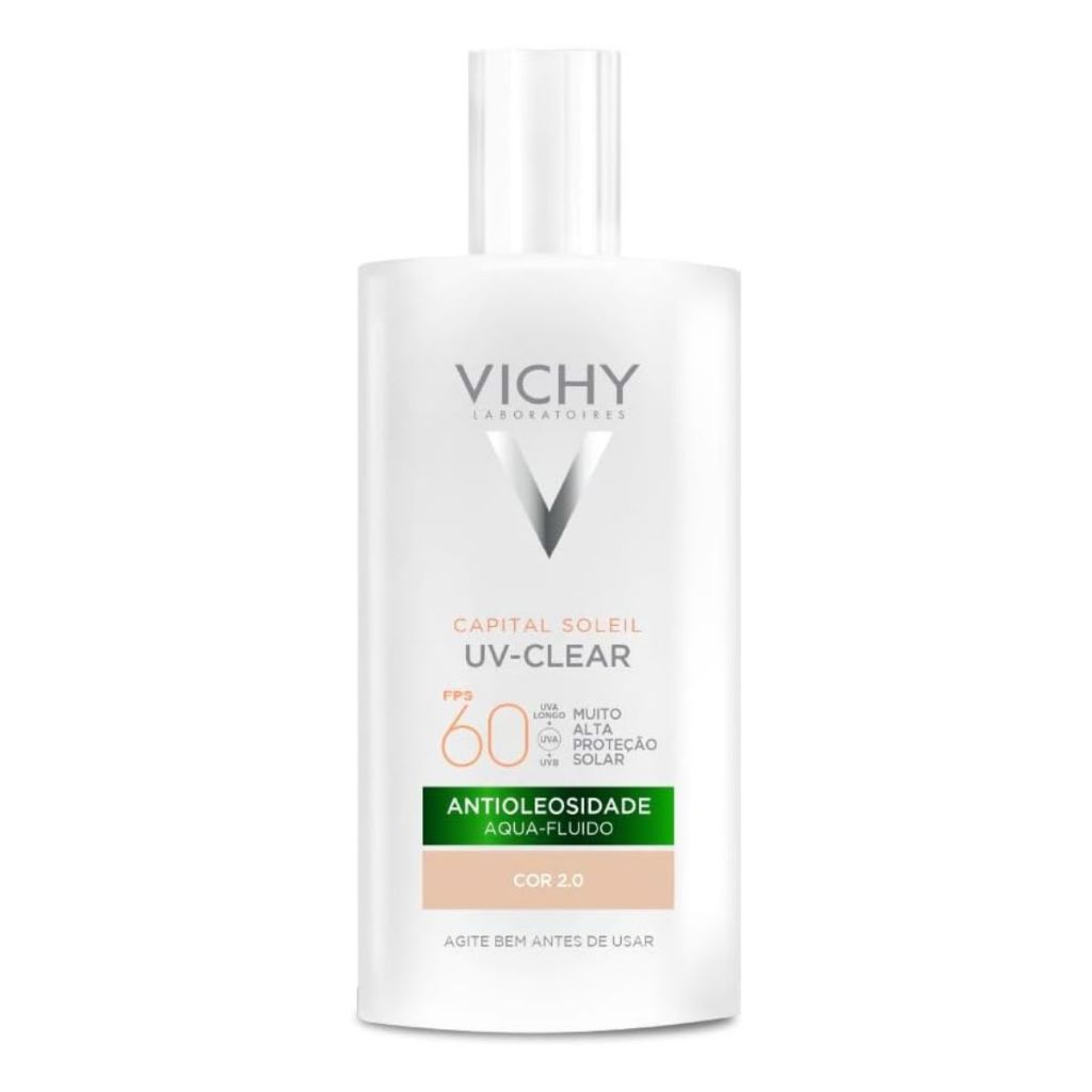 Protetor Solar Facial Vichy Capital Soleil UV-Clear FPS60 Sem Cor Com 40g em Oferta na Shopee