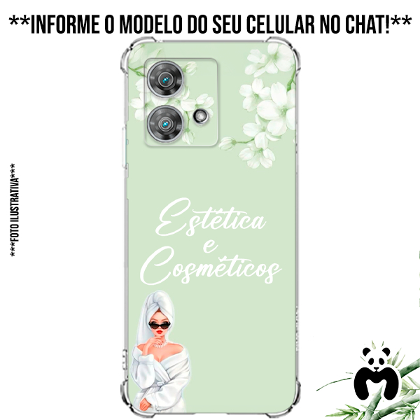 Capa Case Personalizada Celular Profissão Estética e Cosméticos Curso Faculdade Beleza Esteticista