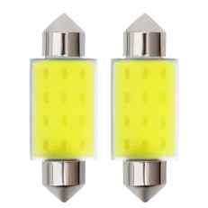 Par Lâmpadas Torpedo Led 6000k 41mm 12v Para Luz de Placa Teto Porta Luva