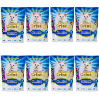 Kit 8 Areia Gato Sílica Fina ou Grossa Premium 1,8kg Chalesco em Oferta na Shopee