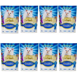 Kit 8 Areia Gato Sílica Fina ou Grossa Premium 1,8kg Chalesco