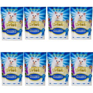 Kit 8 Areia Gato Sílica Fina ou Grossa Premium 1,8kg Chalesco