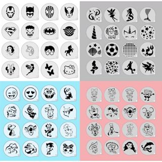Stencil Personagens Infantis Kit 64 Moldes 7x7cm em Oferta na Shopee