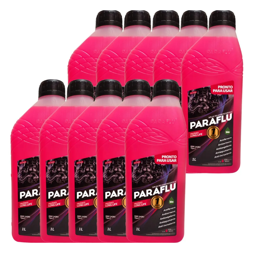 Kit Aditivo Radiador Paraflu 10 Litros Orgânico Rosa Long Life Pronto para uso 103004 em Oferta na Shopee