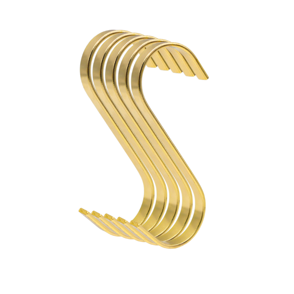 Kit 5 Gancho S Dourado Rose-Gold Prata Preto Multiuso Reforçado