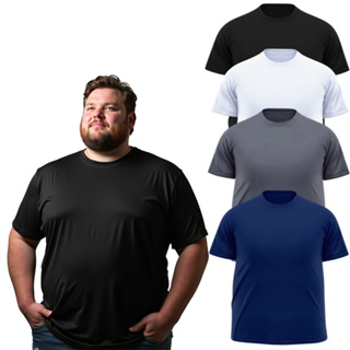 Kit 4 Camisetas Masculinas Dry Fit Poliéster Premium Plus Size XGG G1 G2 G3 em Oferta na Shopee