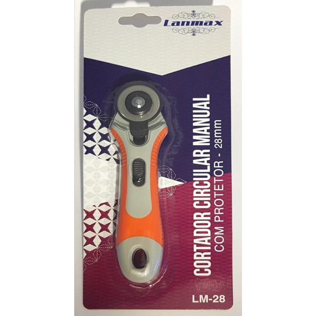 Cortador Circular 28mm Profissional Patchwork Scrapbook Lanmax LM-28 Ideal para Cortar Tecidos Papel