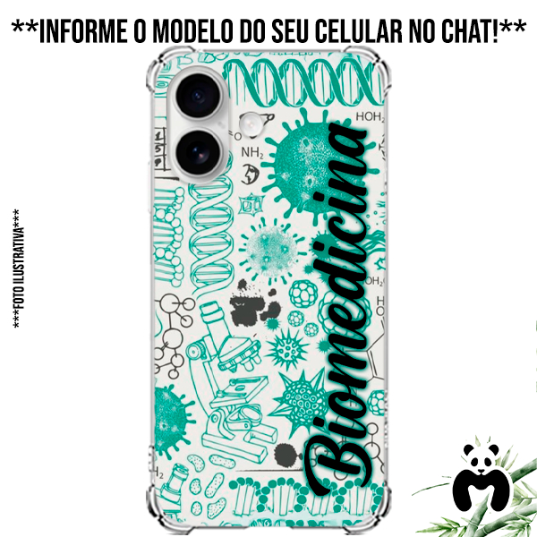 Capa Case Personalizada Celular Profissão Biomedicina Biomédico Curso Faculdade Medicina Biologia