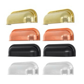 KIT 2 PUXADORES CONCHA QUADRATA METAL em Oferta na Shopee