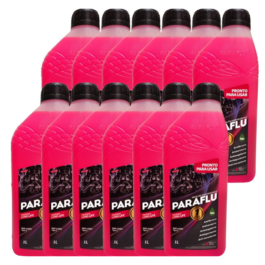 Kit Aditivo Radiador Paraflu 12 Litros Orgânico Rosa Long Life Pronto para uso 103004 em Oferta na Shopee