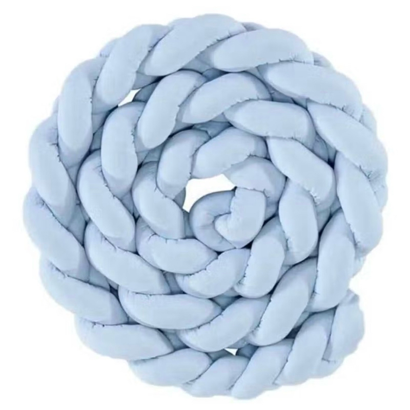 Trança 4Metros Protetor Berço e Cama Montessoriana Azul Bebê