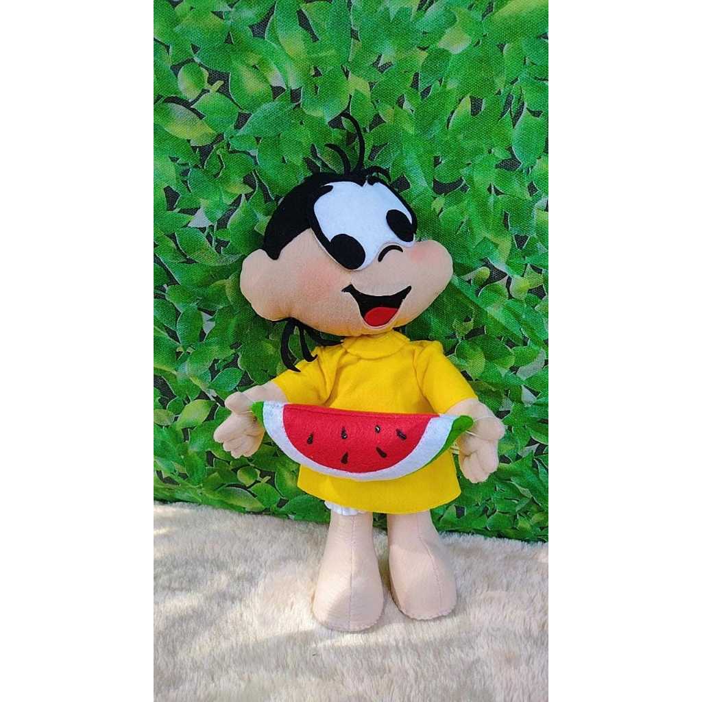 Boneca magali turma da monica desenho / filme melancia cascao cebolinha mingau magali personagem feltro infantil