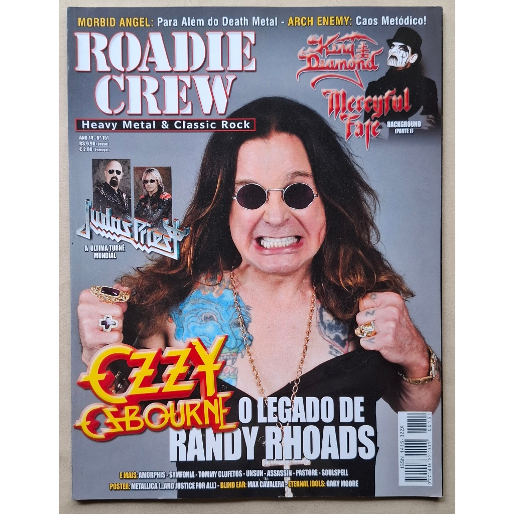 REVISTA ROADIE CREW 151 OZZY OSBOURNE RANDY RHOADS POSTER METALLICA