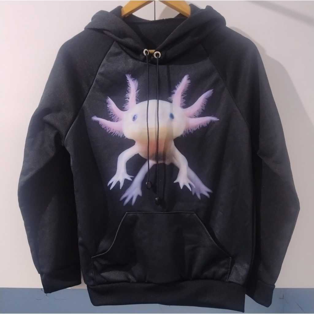 blusa de frio canguru Axolotl Axolote Salamandra Marinha Agua queima de estoque tamanho 16