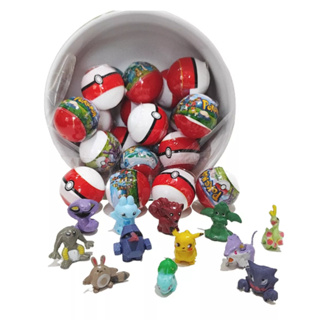 Mini Pokebola Com Miniaturas Pokémon Lacrada Surpresa em Oferta na Shopee