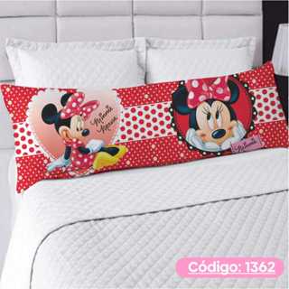 Capa DeTravesseiro De Corpo Fronha Xuxão Personalizado Com Ziper 1.25x0.45cm Minie Mickey em Oferta na Shopee