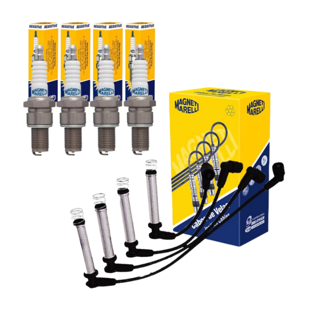 Kit Cabos e Velas Corsa Celta Classic Prisma 1.0 8v Flex Magneti Marelli VHCE 2006 2007 2008 2009 em Oferta na Shopee