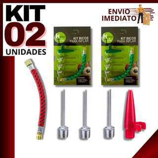 Kit 2 Cartelas Bicos Adaptadores para Inflar Bolas, Piscinas e Boias | Compatível com Bomba de Ar em Oferta na Shopee