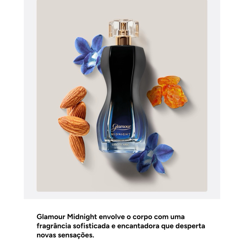 GLAMOUR ( O BOTICÁRIO ) 75ML Secrets black intense black, Midnignht, Clássico, Diva, Secrets Black, Myriad, Fever.